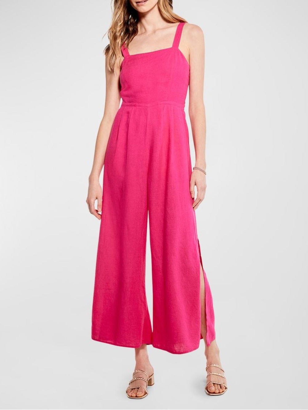 NIC+ZOE Rumba Park Wide-Leg Side-Slit Jumpsuit NWT